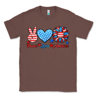 Chestnut peace love america Classic Tee - HRA Design Shop