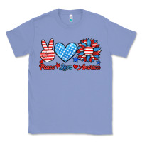 Colony Blue peace love america Classic Tee - HRA Design Shop
