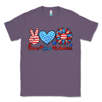 Lavender peace love america Classic Tee - HRA Design Shop