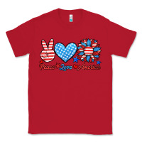 Red peace love america Classic Tee - HRA Design Shop