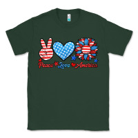 Sports Green peace love america Classic Tee - HRA Design Shop