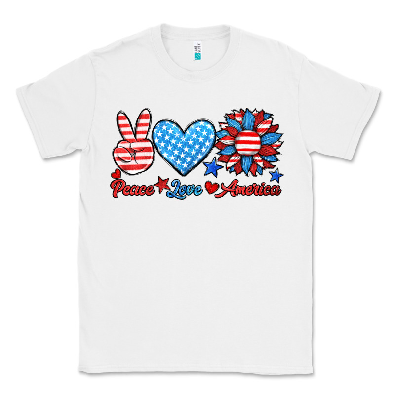 Peace Love America Classic Tee by HRA Design Shop | Teevron
