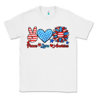 White peace love america Classic Tee - HRA Design Shop