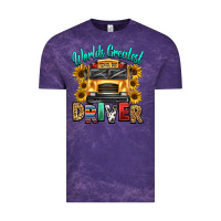 Cloud Purple worlds greatest school bus driver Vintage Tee - texasbilliewilder