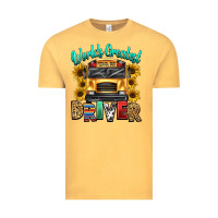Vintage Mustard worlds greatest school bus driver Vintage Tee - texasbilliewilder