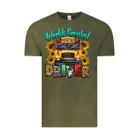 Vintage Olive worlds greatest school bus driver Vintage Tee - texasbilliewilder
