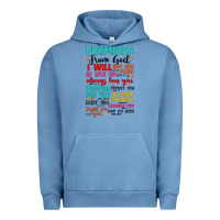 Pigment Pebble Blue promises from god Urban Hoodie - Artiststas