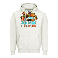 Oatmeal Heather 3rd grade let's do this Zipper Hoodie - JahusDesignShop