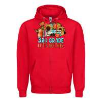 Red 3rd grade let's do this Zipper Hoodie - JahusDesignShop