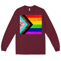 Burgundy pride flag Long Sleeve Tee - AdoDesignShop