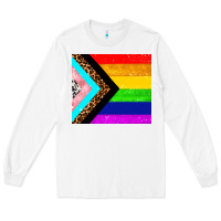 White pride flag Long Sleeve Tee - AdoDesignShop