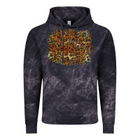 Cloud Black leopard tooled leather turquoise Vintage Hoodie - RanaPortraitStore