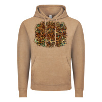 Vintage Coffee leopard tooled leather turquoise Vintage Hoodie - RanaPortraitStore