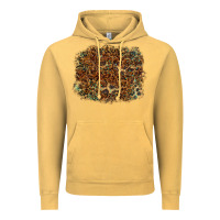 Vintage Mustard leopard tooled leather turquoise Vintage Hoodie - RanaPortraitStore