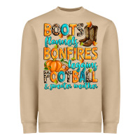 Boots Flannels Bonfires Leggins American Football Heavyweight Sweatshirt | Teevron