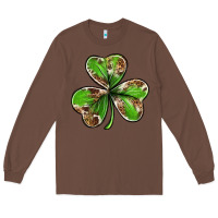 Chestnut Cowhide leopard shamrock 4th of july Long Sleeve Tee - Neo Western