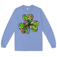 Cowhide Leopard Shamrock 4th Of July Long Sleeve Tee | Teevron