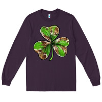 Plum Cowhide leopard shamrock 4th of july Long Sleeve Tee - Neo Western