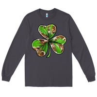Smoke Cowhide leopard shamrock 4th of july Long Sleeve Tee - Neo Western