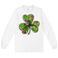 White Cowhide leopard shamrock 4th of july Long Sleeve Tee - Neo Western