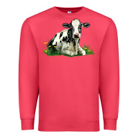 Cardinal holstein cow sitting Premium Sweatshirt - LillyAllenDesigns