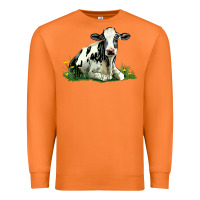 Carrot holstein cow sitting Premium Sweatshirt - LillyAllenDesigns