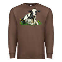 Chestnut holstein cow sitting Premium Sweatshirt - LillyAllenDesigns