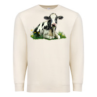 Sandshell holstein cow sitting Premium Sweatshirt - LillyAllenDesigns