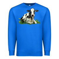 True Royal holstein cow sitting Premium Sweatshirt - LillyAllenDesigns