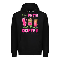 Black dear santa just bring coffee Premium Hoodie - MaliasSmallBusiness