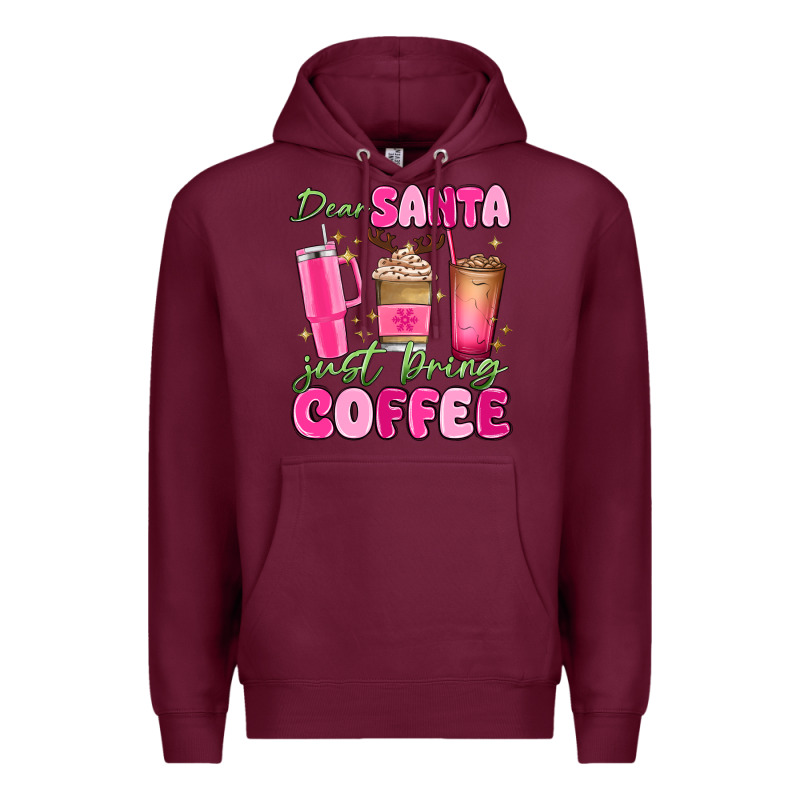 Dear Santa Just Bring Coffee Premium Hoodie by MaliasSmallBusiness | Teevron