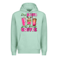 Seafoam dear santa just bring coffee Premium Hoodie - MaliasSmallBusiness