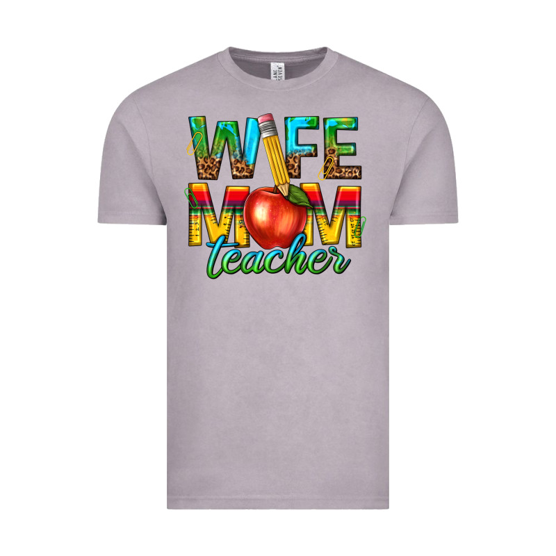 Wife Mom Teacher Vintage Tee by texasbilliewilder | Teevron