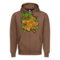 Chestnut happy st patrick s day shamrock Zipper Hoodie - Artiststas