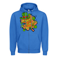 True Royal happy st patrick s day shamrock Zipper Hoodie - Artiststas