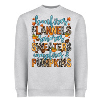 Heather Grey Bonfires flannels Heavyweight Sweatshirt - RanaPortraitStore