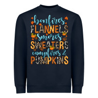 Navy Bonfires flannels Heavyweight Sweatshirt - RanaPortraitStore