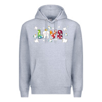 Heather Grey love tooth and tooth fairy Premium Hoodie - AdoDesignShop