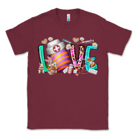 Burgundy love easter day nurse Classic Tee - RacoonDesign