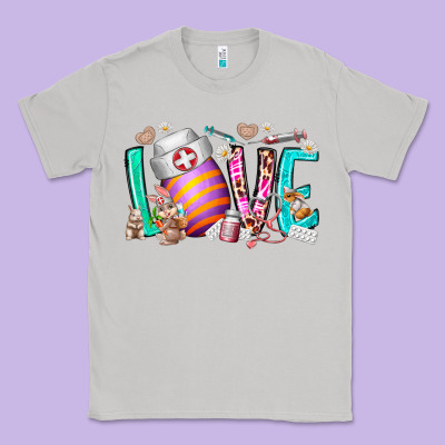 Love Easter Day Nurse Classic Tee Designed By Racoondesign