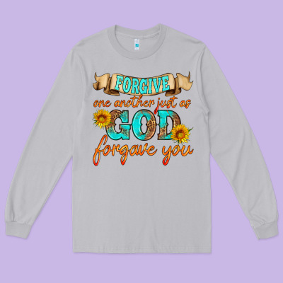 Forgive One Another Just As God Forgave You Long Sleeve Tee Designed By Hra Design Shop