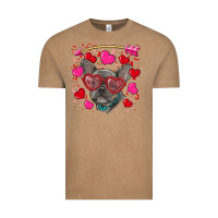 Vintage Coffee valentine's day french bulldog puppy Vintage Tee - RanaPortraitStore
