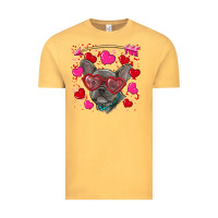 Vintage Mustard valentine's day french bulldog puppy Vintage Tee - RanaPortraitStore