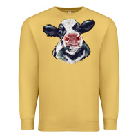 Antique Gold holstein calf face Premium Sweatshirt - LillyAllenDesigns