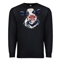 Black holstein calf face Premium Sweatshirt - LillyAllenDesigns