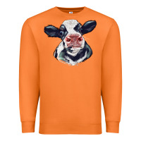 Carrot holstein calf face Premium Sweatshirt - LillyAllenDesigns