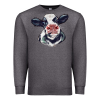 Charcoal Heather holstein calf face Premium Sweatshirt - LillyAllenDesigns