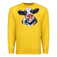 Lemon holstein calf face Premium Sweatshirt - LillyAllenDesigns