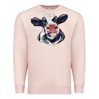 Pale Pink holstein calf face Premium Sweatshirt - LillyAllenDesigns