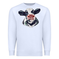 White holstein calf face Premium Sweatshirt - LillyAllenDesigns